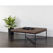 Endall 17 inch Black / Bravo Cognac Ottoman